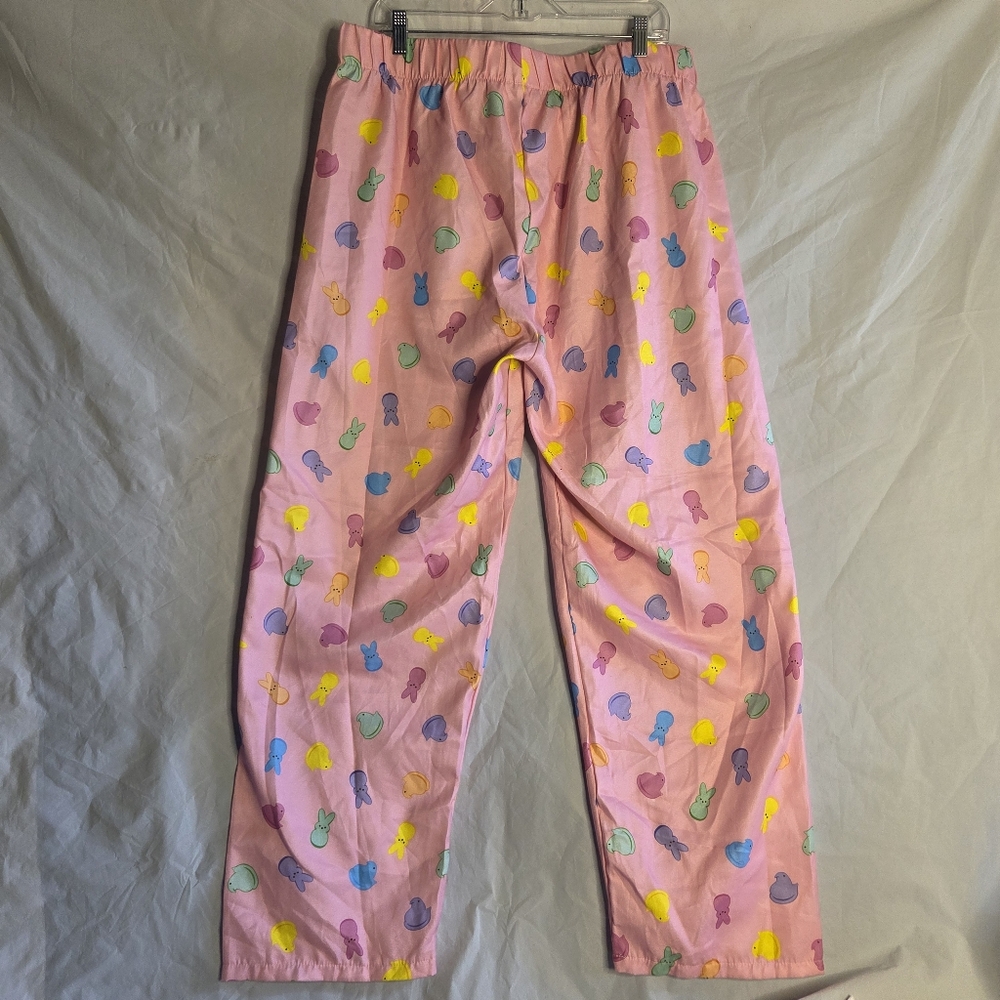 Cozy Peeps Pink and Yellow Pajama Bottoms with Elastic Waistband - Picture 7 of 9